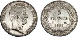 World Coins - France Kingdom Louis Philippe I 1831 B 5 Francs