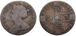 World Coins - Great Britain Kingdom of England Anna 1703-1707 6 Pence 2.9g