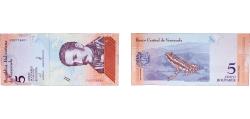 World Coins - Venezuela Bolivarian Republic 2018 5 Bolívares Paper UNC P 102 NCV bbcv5bss