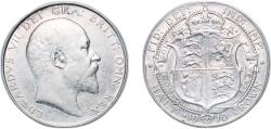 World Coins - Great Britain Kingdom 1910 ½ Crown - Edward VII Silver (.925) (2557600) 14.2g AU KM 802 Sp 3980