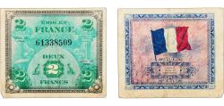 World Coins - France Provisional Government of the French Republic 1944 2 Francs - Allied Military Currency Paper VF Damage  P 114 Fay VF.16