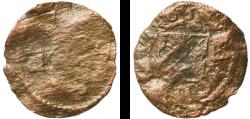 World Coins - Spain Principality of Catalonia Spanish states 17th Century Coinage Copper La Seca Mint 0.93g F