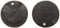 World Coins - Germany County of Sayn-Altenkirchen Holy Roman Empire 1753 ¼ Stüber - Karl Wilhelm Friedrich Copper 2.15g VF KM 35