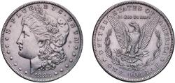 Us Coins - United States Federal republic 1883 O 1 Dollar "Morgan Dollar" Original luster Silver (.900) (.100 copper) New Orleans Mint (8725000) 26.76g UNC  KM 110