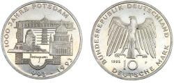 World Coins - Germany Federal republic 1993 F 10 Deutsche Mark 1000 Years of Potsdam