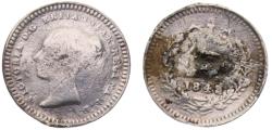 World Coins - Great Britain Colonial issue Victoria 184? 1½ Pence 1st portrait, "Young Head", Coinage struck for circulation in the Ceylon and West Indies 0.7g