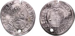 World Coins - Austria Archduchy of Austria Holy Roman Empire 1682 6 Kreuzers - Leopold I Billon (.438 silver) Graz Mint 2.76g VF Holed  KM 1288 Herinek 1740-1969 1162-1177