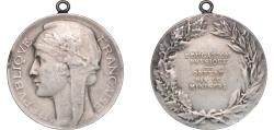 World Coins - France Republic ND Medal - Physical education Silver plated bronze 62.8g AU