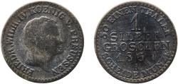 World Coins - Germany Kingdom of Prussia 1851 A 1 Silbergroschen - Frederick William IV Billon (.222 silver) Berlin Mint 1.85g VF  AKS 85 Old/Mue 2 321, 325 Jaeg 9 Pr 66 KM 435 Neum 14