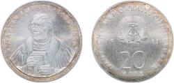 World Coins - Germany German Democratic Republic 1983 A 20 Mark (Martin Luther) Silver (.500) (45000) 21.01g UNC KM 94