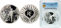 World Coins - France Fifth Republic 2000 10 Francs (Yves St. Laurent) Silver (.900) Paris Mint (6009) 22.2g PCGS PR 68  KM 1235