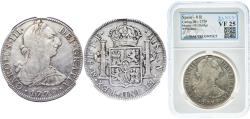 World Coins - Mexico Spanish colony 1779 Mo FF 8 Reales - Carlos III Silver (.903) Potosi Mint 26.84g NCV VF 25  KM 106