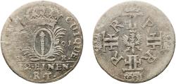 World Coins - Germany Kingdom of Prussia Electorate of Saxony (Albertinian Line) Holy Roman Empire 1701 HFH 1⁄12 Thaler - Frederick I Billon (.438 silver) 3.19g VF  KM 8 Schr 190 - 214 Schön DM