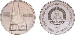 World Coins - Germany German Democratic Republic Democratic republic 1989 A 5 Mark (Katharinenkirche) Nickel brass Berlin Mint (401900) 9.59g UNC KM 129