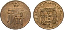 World Coins - China Special Territory Macau 1982 10 Avos 3.3g