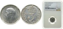 World Coins - Great Britain United Kingdom 1926 3 Pence - George V (2nd issue) Silver (.500) (4109000) 1.41g NGC UNC Cleaned KM 813a Sp 4026 Sp 4029