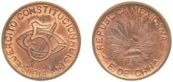 World Coins - Mexico State of Chihuahua 1914 5 Centavos (Constitutionalist Army) Copper Chihuahua Mint 6.37g UNC KM 613