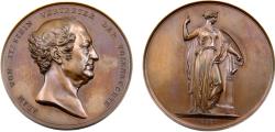 World Coins - Germany 1842 Medal Adam Itzstein, Baden member of the Frankfurt Parliament, 55mm