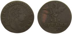 World Coins - Germany Holy Roman Empire Principality  of Eastern Friesland Friedrich II 1772 A 1 Stüber 1.3g