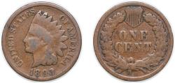 Us Coins - United States Federal republic 1893 1 Cent "Indian Head Cent" Bronze (.950 copper, .050 tin and zinc) (46640000) 3.11g VF KM 90a Schön 117a