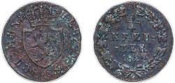World Coins - Germany Duchy of Nassau German states 1822 Z ¼ Kreuzer - William Copper (4210000) 1.3g VF KM 42 AKS 56 J 33 C 35a