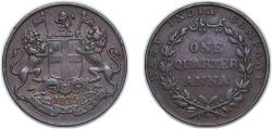World Coins - India India - British East India Company 1935 ¼ Anna Copper 6.19g VF KM 446