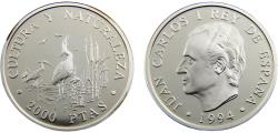 World Coins - Spain Juan Carlos I 1994 M  2000 Pesetas Doñana National Park