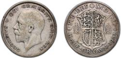 World Coins - Great Britain Kingdom 1933 Half / ½ Crown - George V (4th type) Silver (.500) Royal Mint (Tower Hill) (10311400) 13.83g VF KM 835 Sp 4037