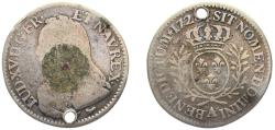 World Coins - France Kingdom 1728 A ⅕ Écu - Louis XV Silver (.917) 5.2g VF Dy royales 1677 Ciani 2119