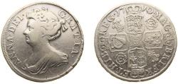 World Coins - Great Britain United Kingdom 1710 ½ Crown - Anne Silver (.925) 14.85g VF Cleaned KM 525.4 Sp 3604-7