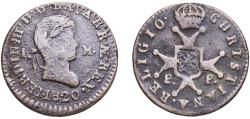 World Coins - 1 Maravedi - Fernando VII (laureated head) 1820 P P
