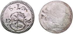 World Coins - Germany Free imperial city of Nuremberg Holy Roman Empire 1776 1 Pfennig Silver 0.25g AU  KM 315 Kelln 339