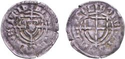 World Coins - Germany Teutonic Order Holy Roman Empire 1414 - 1422 1 Schilling Silver 1.57g XF