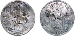 World Coins - Mexico Spanish colony 1797 Mo FM 8 Reales - Charles IV Silver (.903) Mexico City Mint 26.86g VF Chopmarked KM 109