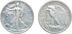 Us Coins - United States Federal republic 1938 ½ Dollar "Walking Liberty Half Dollar" Silver (.900) (4100000) 12.5g XF KM 142 Schön 136
