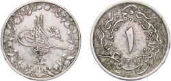 World Coins - Egypt 1894 (AH1293)  ⅒ Qirsh - Abdul Hamid II Copper-nickel (75% Copper, 25% Nickel) 1.72g XF  KM 289 MHC 162