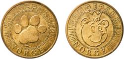 World Coins - Norway Kingdom ND Token - Kongeparken (Bamsekongen) Brass 5.54g UNC