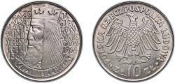 World Coins - Poland People's Republic 1964 10 Zlotys (Kazimierz Wielki Legends incuse) Copper-nickel (2611539) 12.97g UNC Y 52.2 ParM 227 Schön 47.2 Fischer Po OB052