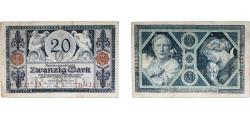 World Coins - Germany German states 1915 20 Mark (Reichsbanknote) Paper (77528000) VF  P 63