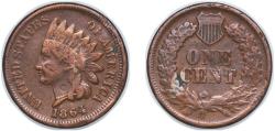 Us Coins - United States Federal republic 1 Cent "Indian Head Cent" Bronze (.950 copper, .050 tin and zinc) 3.22g VF Damage KM 90a Schön 117a