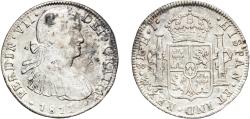 World Coins - Mexico Spanish colony 1811 Mo HJ 8 Reales - Fernando VII Silver (.903) Mexican Mint 26.93g XF Chopmarked  KM 110