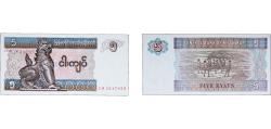 World Coins - Myanmar Union 1996 5 Kyats Paper UNC P 70