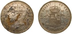 World Coins - Spain Kingdom 1885 *18-85 MSM 5 Pesetas - Alfonso XII (3rd portrait) Silver (.900) Madrid Mint (3144452) 25g AU KM 688