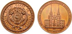 World Coins - Germany States 1856 Medal Completion of the Reformation Church, Hamburg, Germany, 43mm