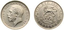 World Coins - Great Britain United Kingdom 1912 6 Pence - George V (1st coinage) Silver (.925) Royal Mint (Tower Hill) (10984100) 2.83g UNC KM 815 Sp 4014