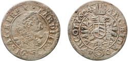 World Coins - Austria Holy Roman Empire 1624 3 Kreuzers - Ferdinand II (Vienna) Silver Vienna Mint 1.5g vf  KM 256 Her 1018-1031