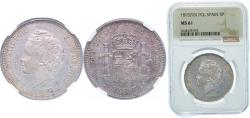 World Coins - Spain Kingdom 1893 *18-93 PGL 5 Pesetas - Alfonso XIII (2nd portrait) Silver (.900) Madrid Mint (2500000) 25g NGC MS 61 KM 700 Cal 19