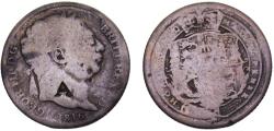 World Coins - Great Britain United Kingdom George III 1816 6 Pence countermark "A" 2.5g