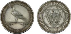 World Coins - Germany Weimar Republic 1930 A 3 Reichsmark Liberation of Rhineland