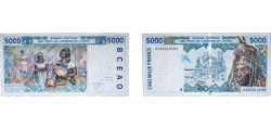 World Coins - Western African States Central Bank of Western African States 1997 5000 Francs Paper XF P _13